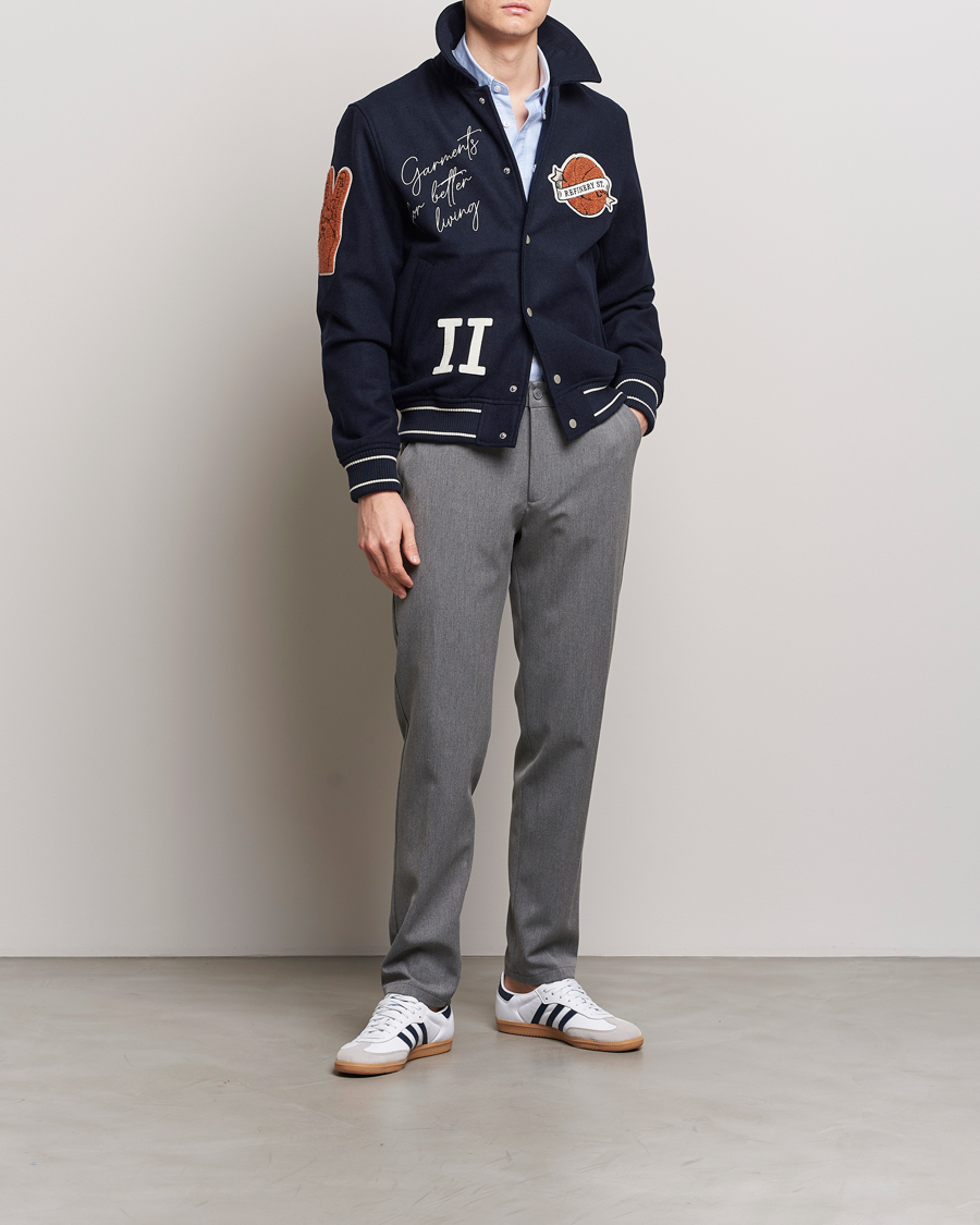 Les Deux Como Reg Suit Pants Grey Melange
