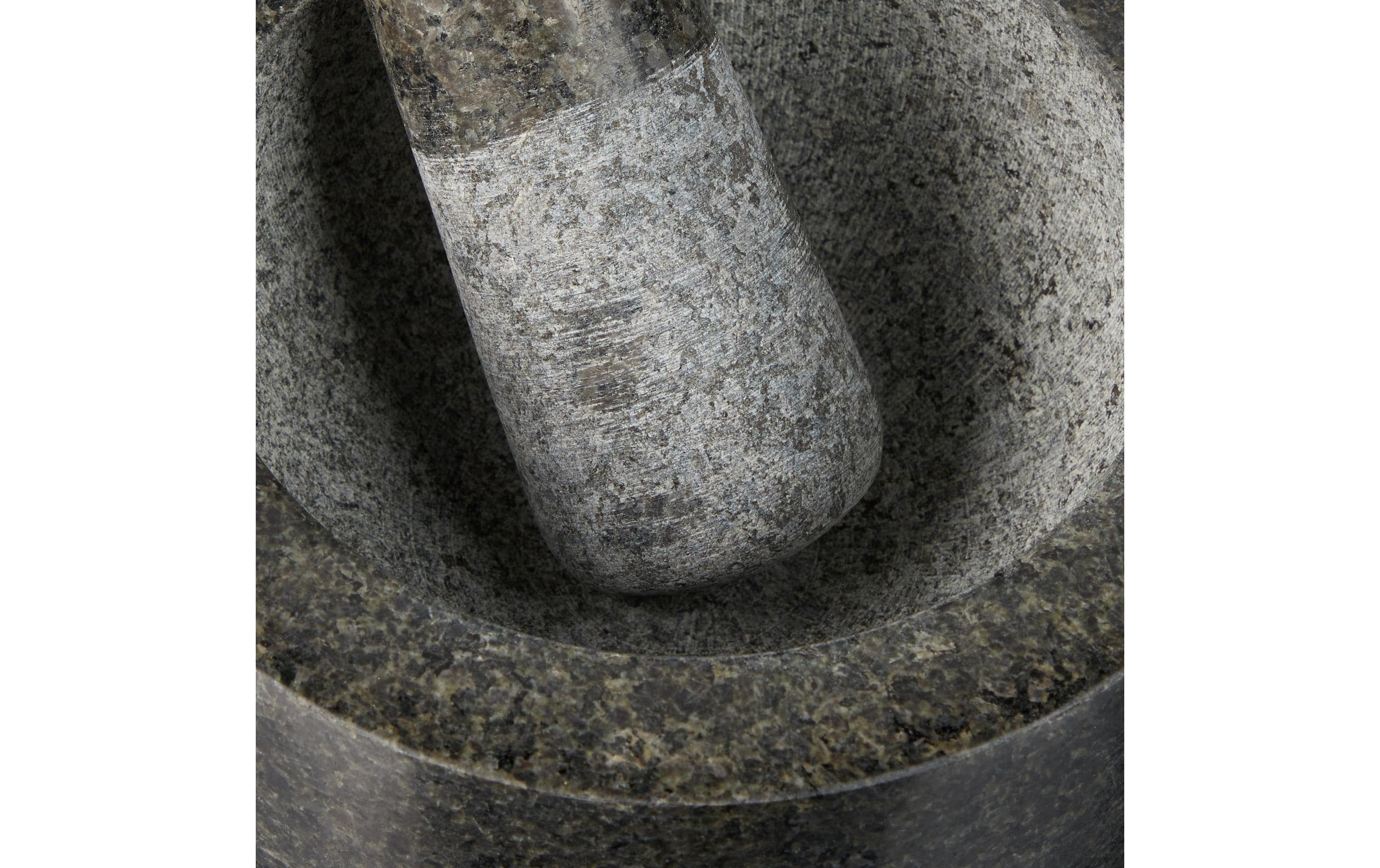 Mörser mit Stössel 16 cm, GranitPolierter Gewürzmörser und Stössel