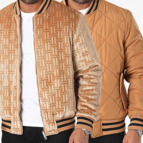 Veste Bomber Reversible Beige Camel