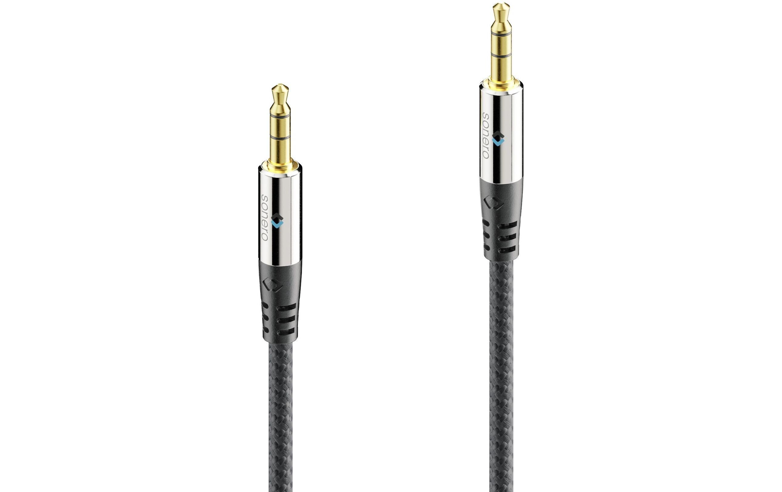 Audio-Kabel 3.5 mm Klinke mit Nylonmantel 3 mPremium Stereo-Klinkenstecker
