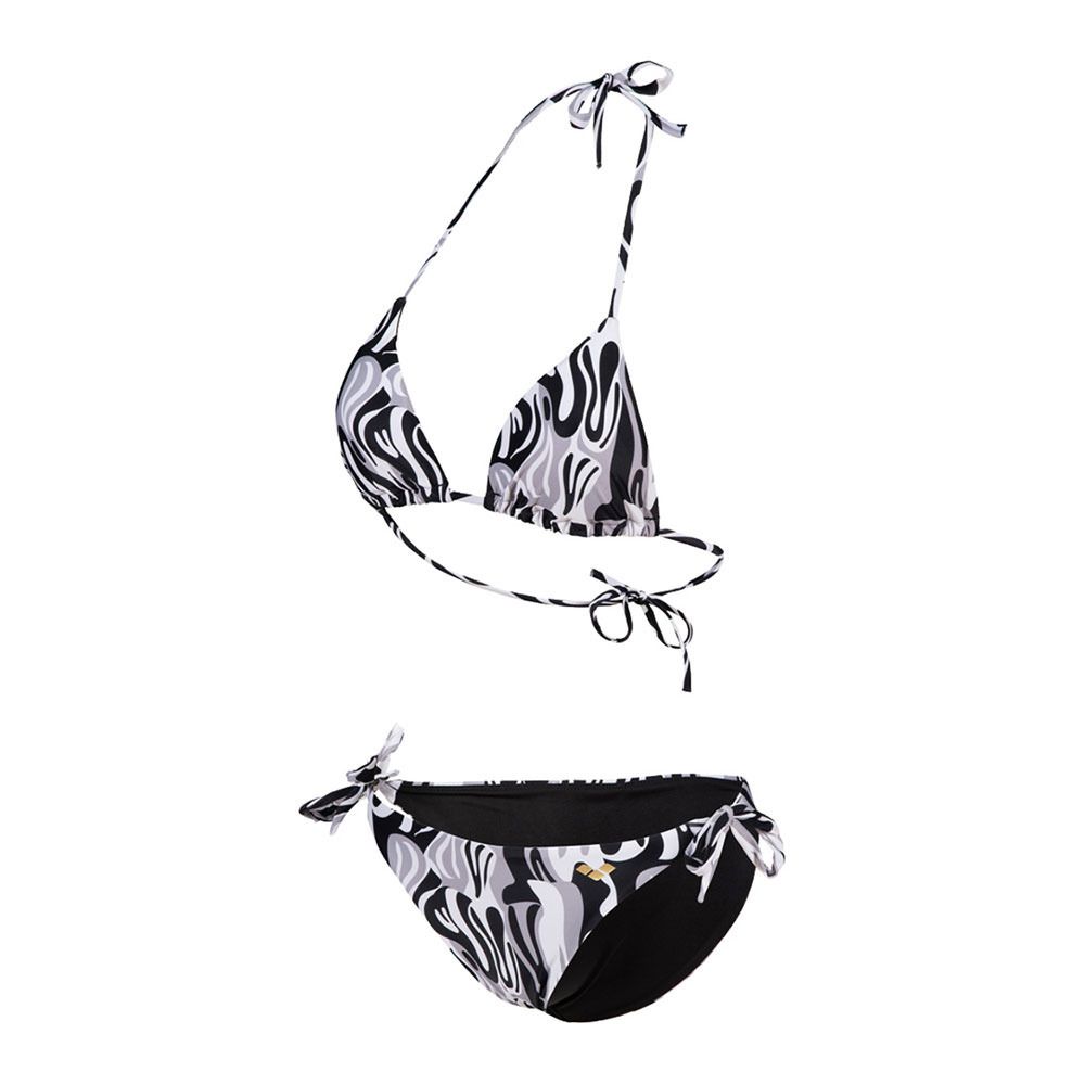 Arena TRIANGLE ALLOVER - Maillot de bain 2 pièces Femme grey multi