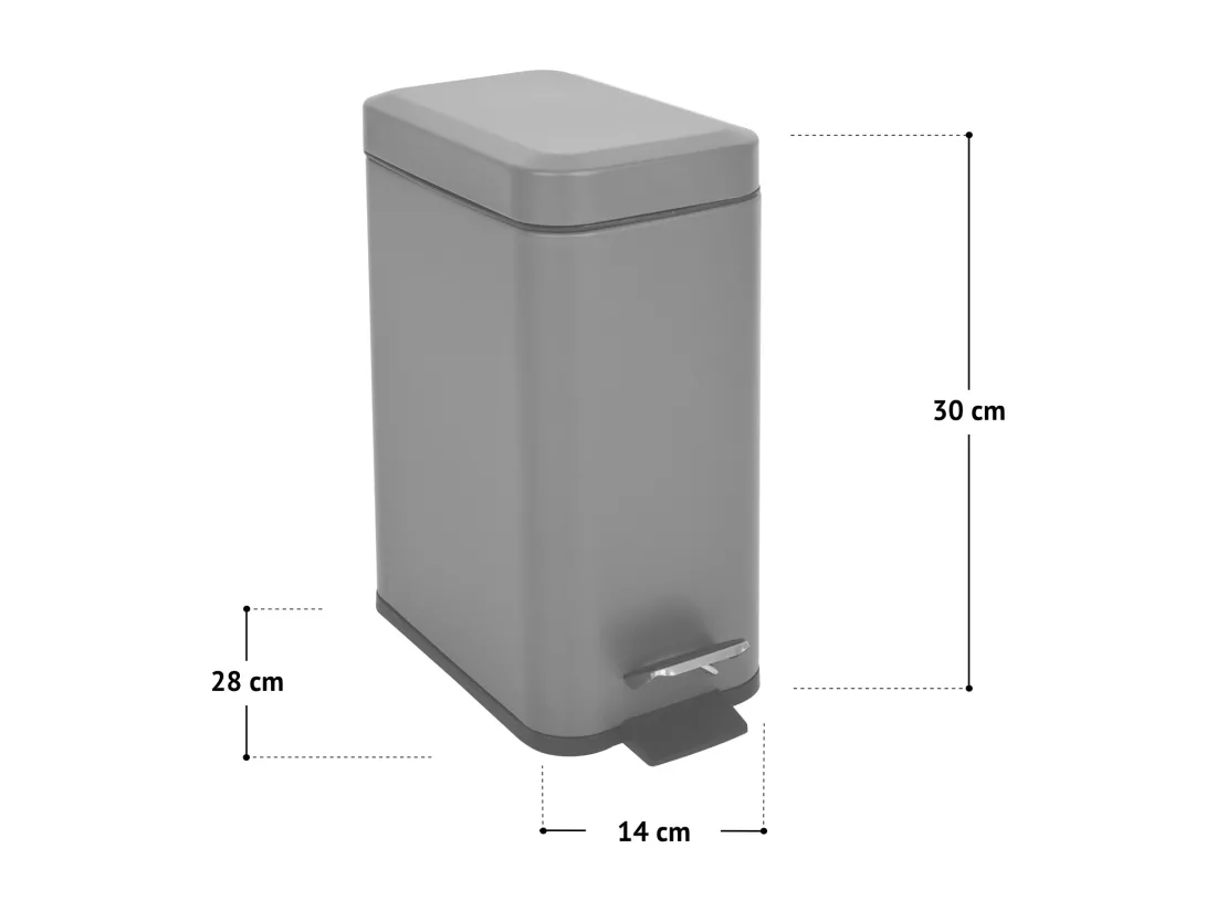 Poubelle à pédale 5l incl. seau intérieur