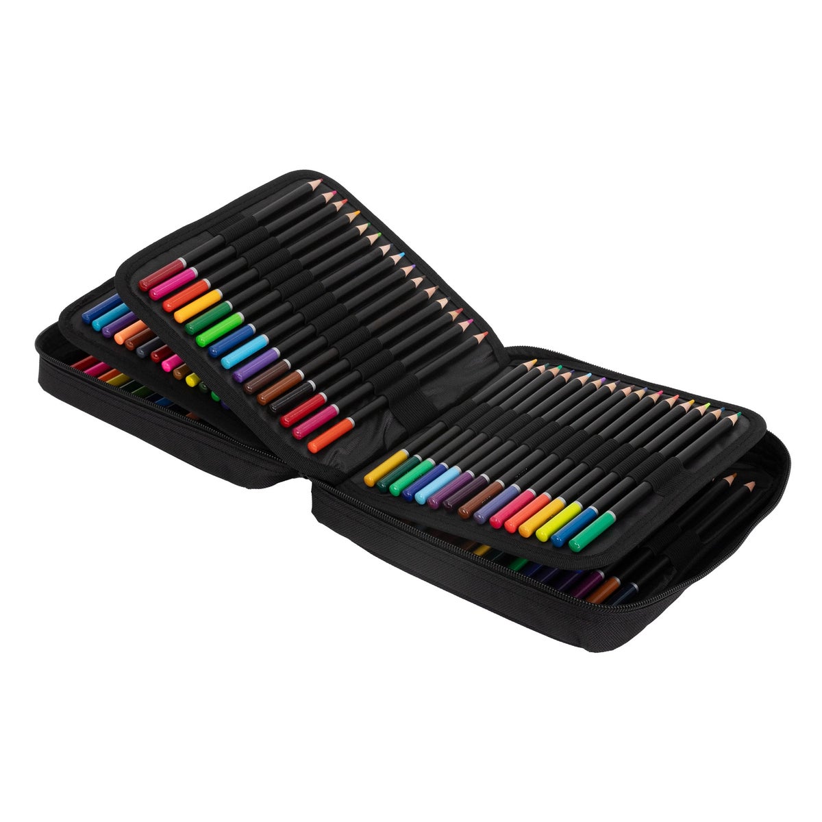 ECD Germany 120 kleurpotlodenset voor kinderen en volwassenen, zachte kern, professionele tekenset in etui met rits, kleurpotloden om te tekenen en kleuren, tekenpotloden