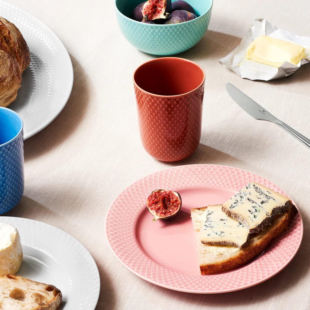 Lyngby Porcelæn  Rhombe Color krus, blå - 33 cl.