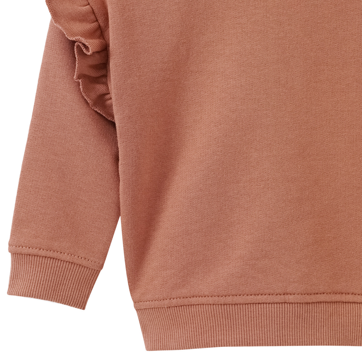 Topomini Pure Collection Baby Sweatshirt mit Volants terracotta