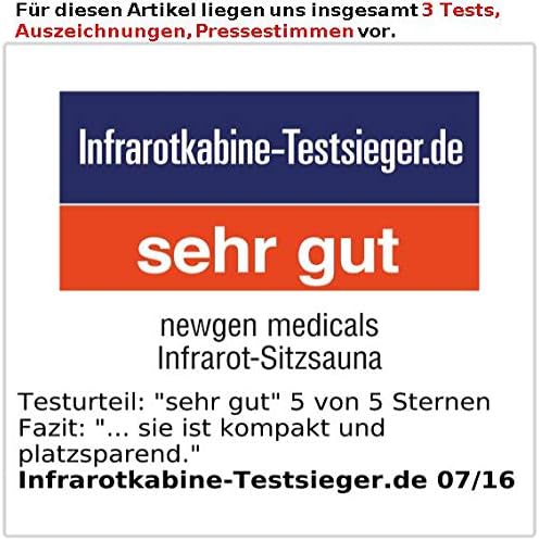 newgen medicals Infrarotkabine: Kompakte Infrarot-Sitzsauna aus Hemlock-Holz; 760 W; 0.62 m² (Infrarotsauna, Minisauna, Infrarotsitz für Sauna)