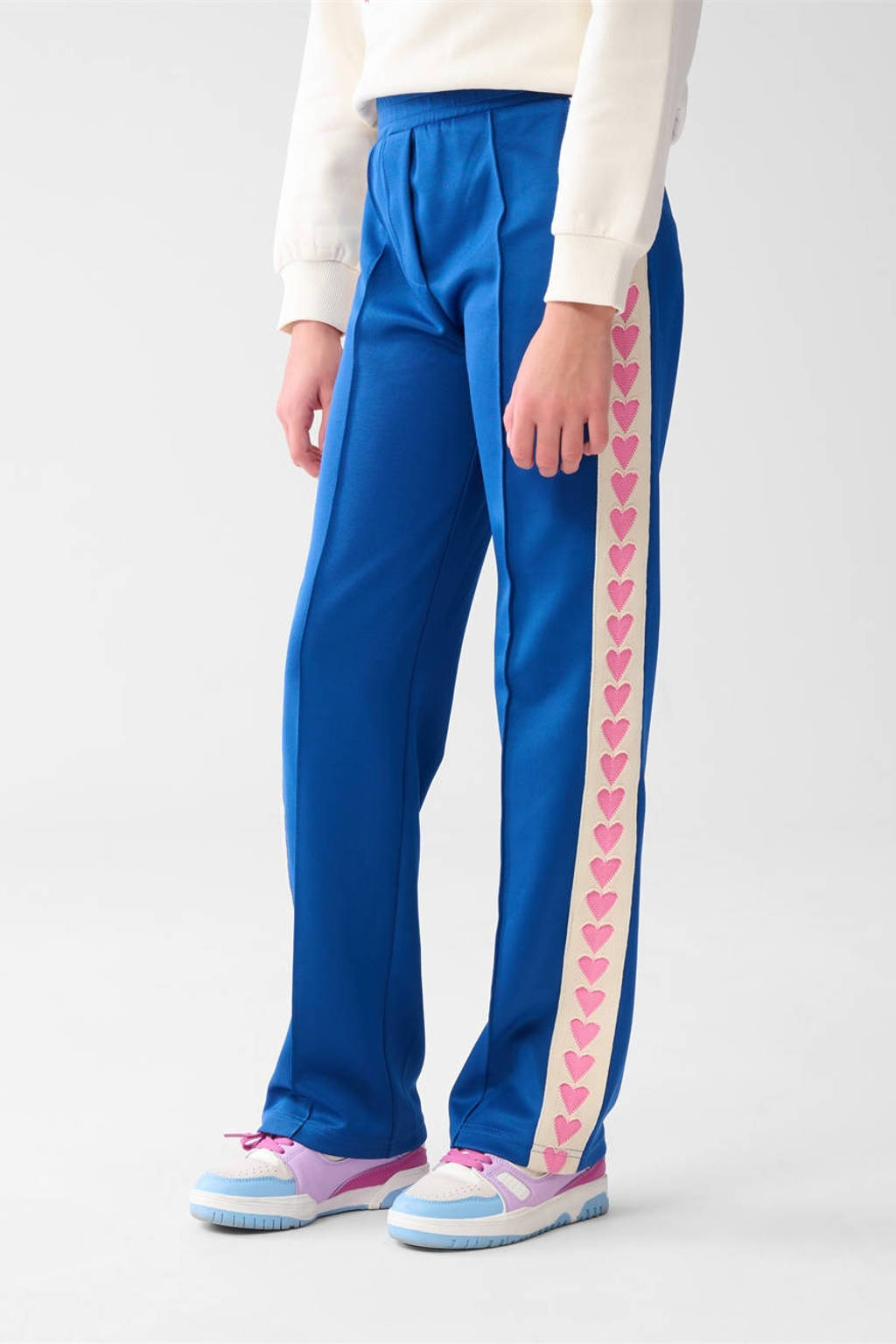 Shoeby straight sweatpant blauw