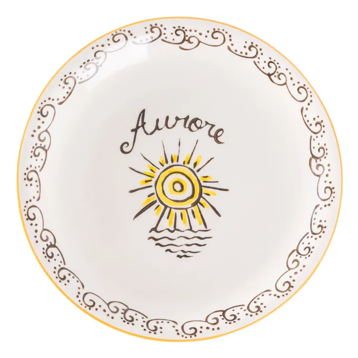 Tressé Assiette à dessert Aurore | Jaune