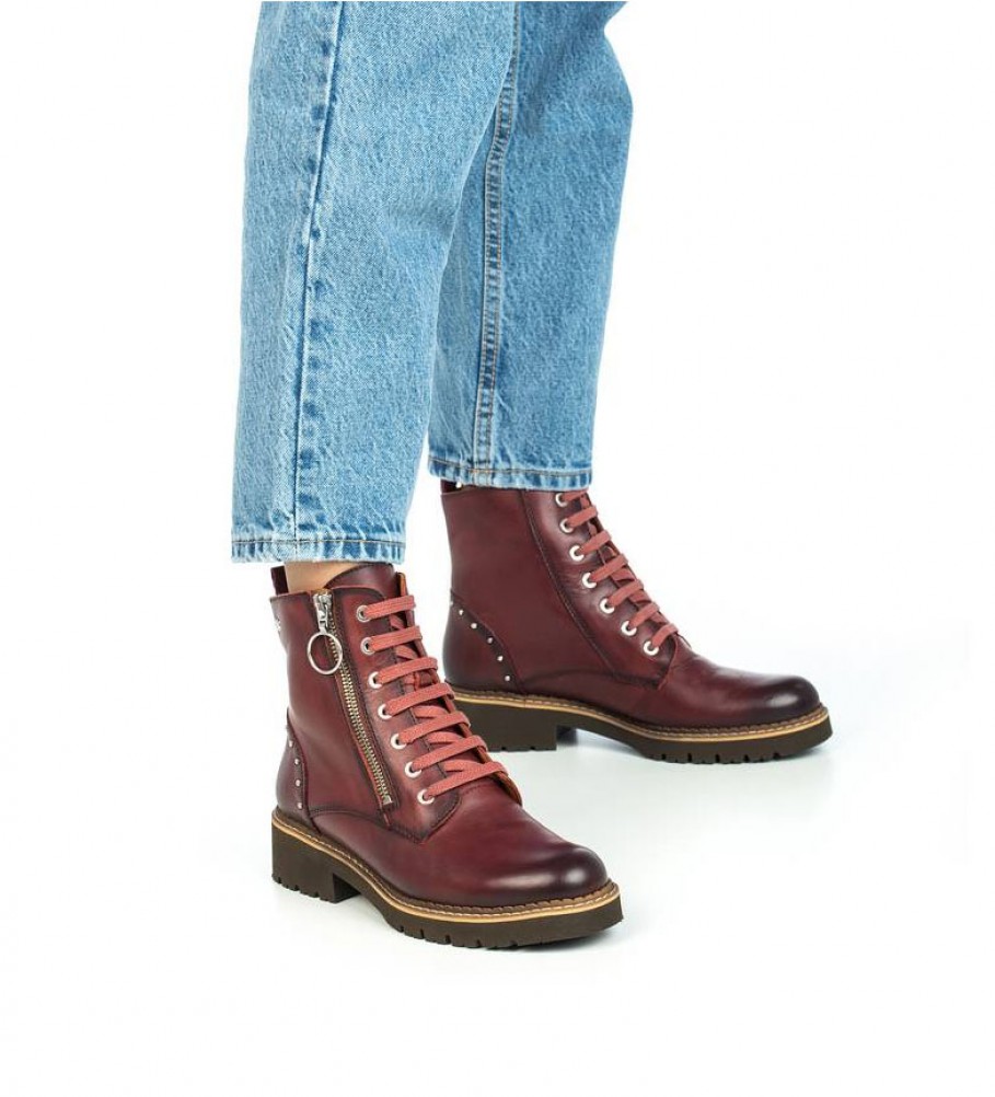 Botas Pikolinos Vicar W0V em couro cor barro