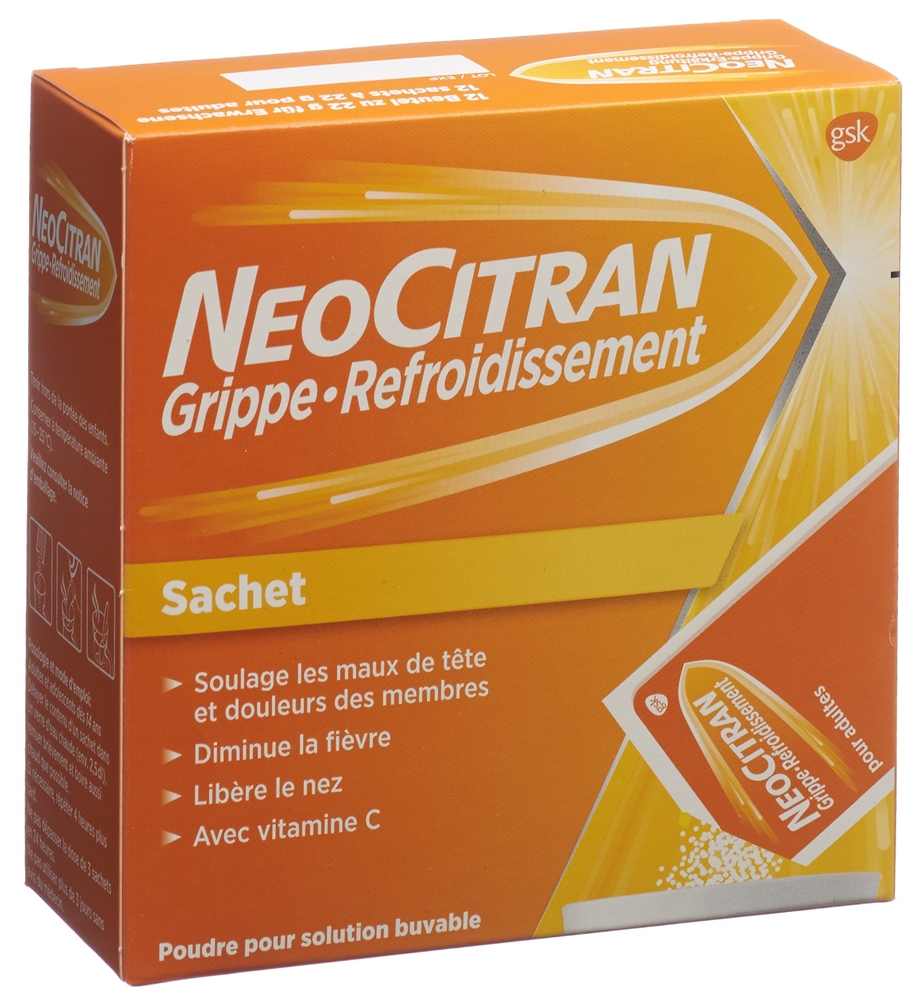 NEOCITRAN Grippe Erkältung Plv Erw Btl 12 Stk