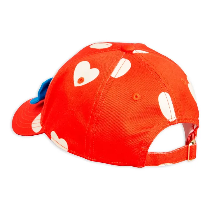 Mini Rodini Casquette Cœur Coton Bio | Rouge