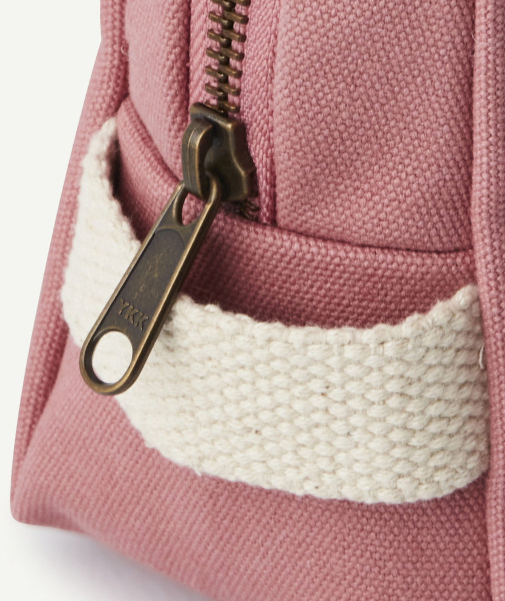 HINDBAGTROUSSE DE TOILETTE LEON EN COTON BIO ROSE