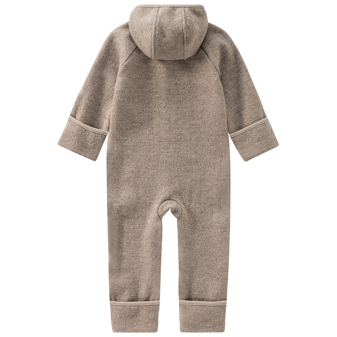 Topomini Pure Collection Baby Wollwalk-Overall mit Umschlagbündchen hellbraun