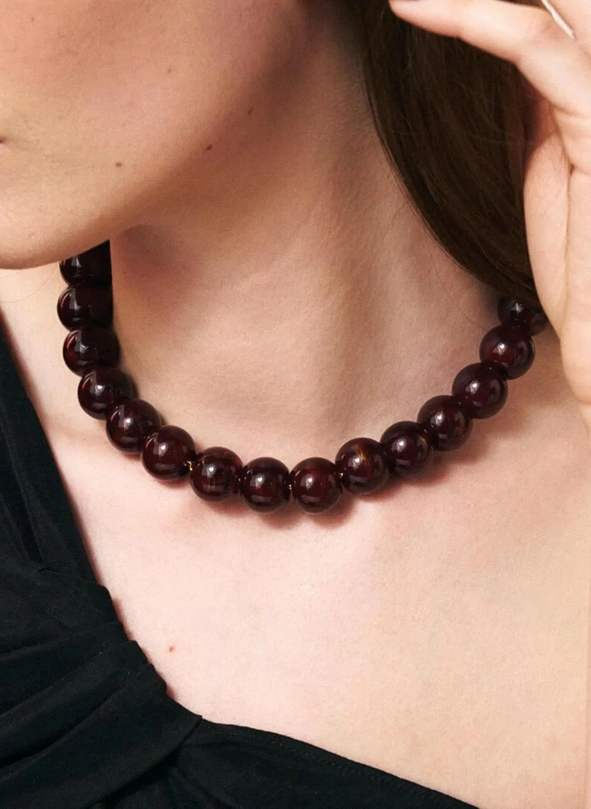 SMALL BEADS - Collier en perles| Rouge