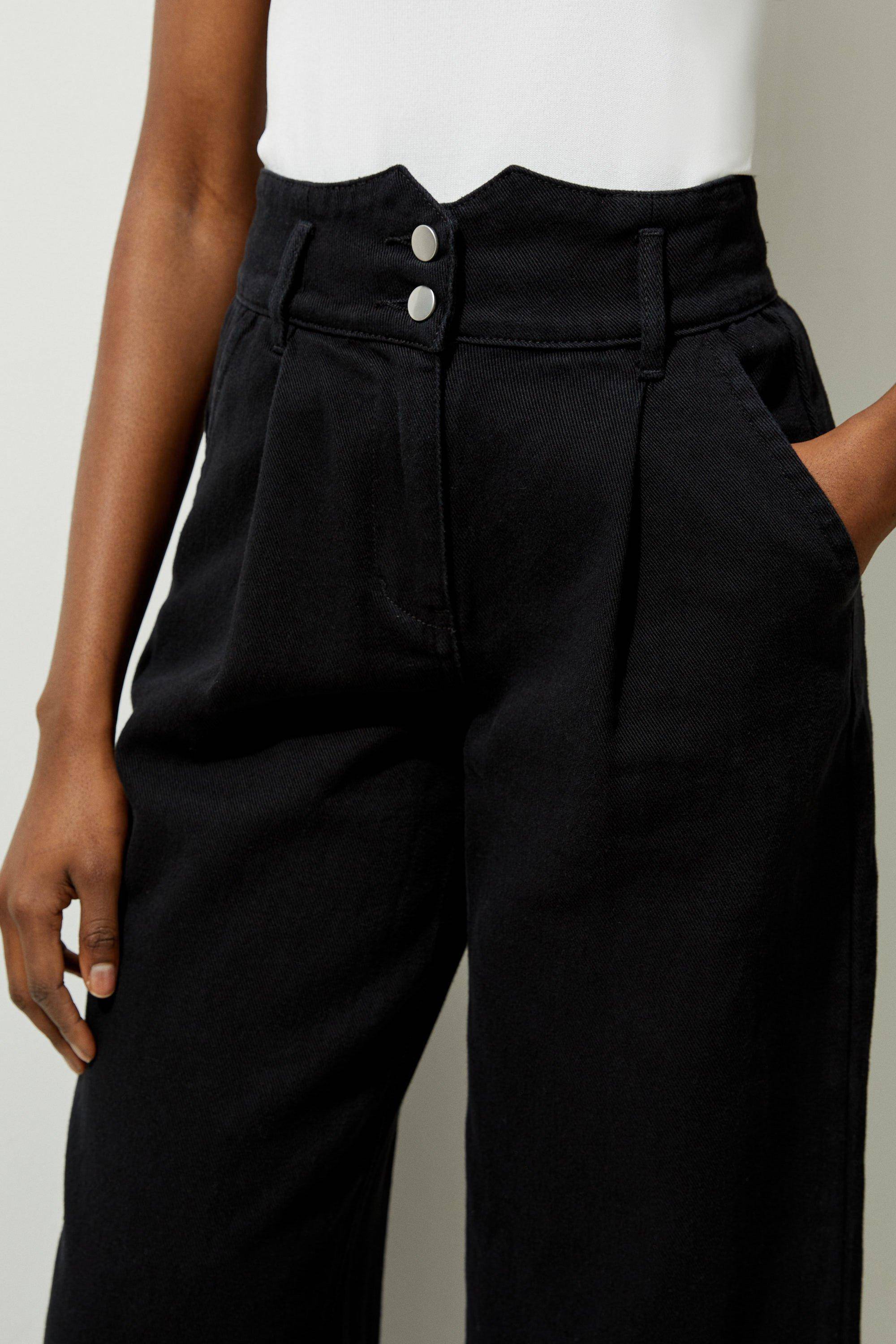KarenMillen Petite Denim Wide Leg Trousers