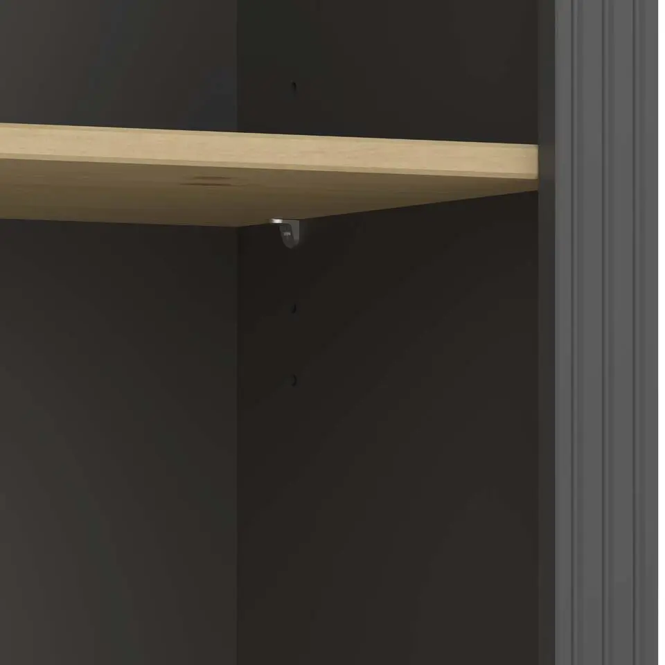 Hioshop Nola wandkast 4 planken koffiekleur