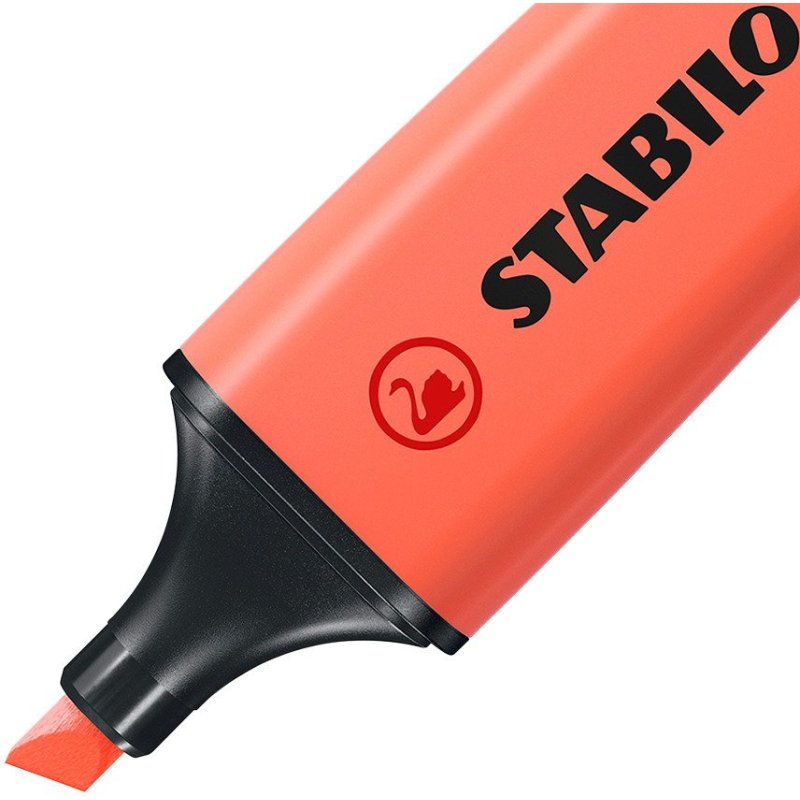 Surligneur stabilo boss original pastel encre base    eau pointe biseautee largeur  trace 2/5mm coloris douceur