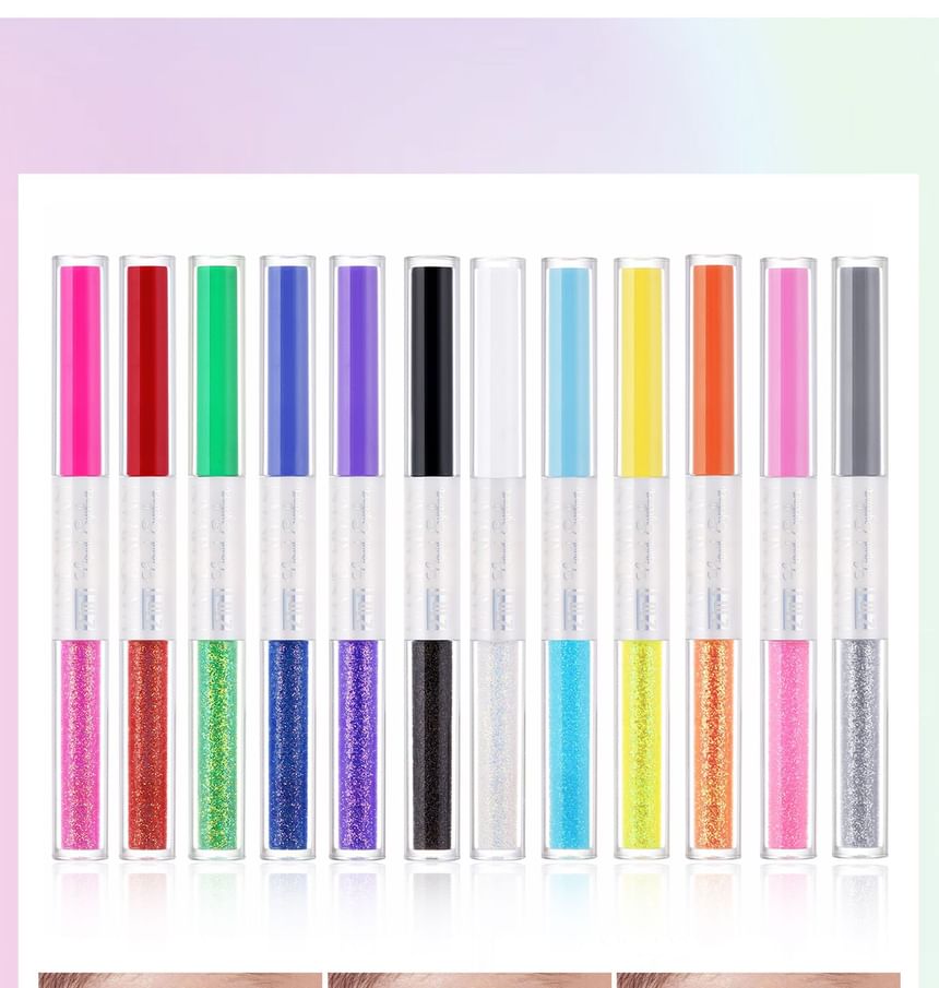 HANDAIYAN - Dubbel effect eyeliner met twee uiteinden - 12 kleuren