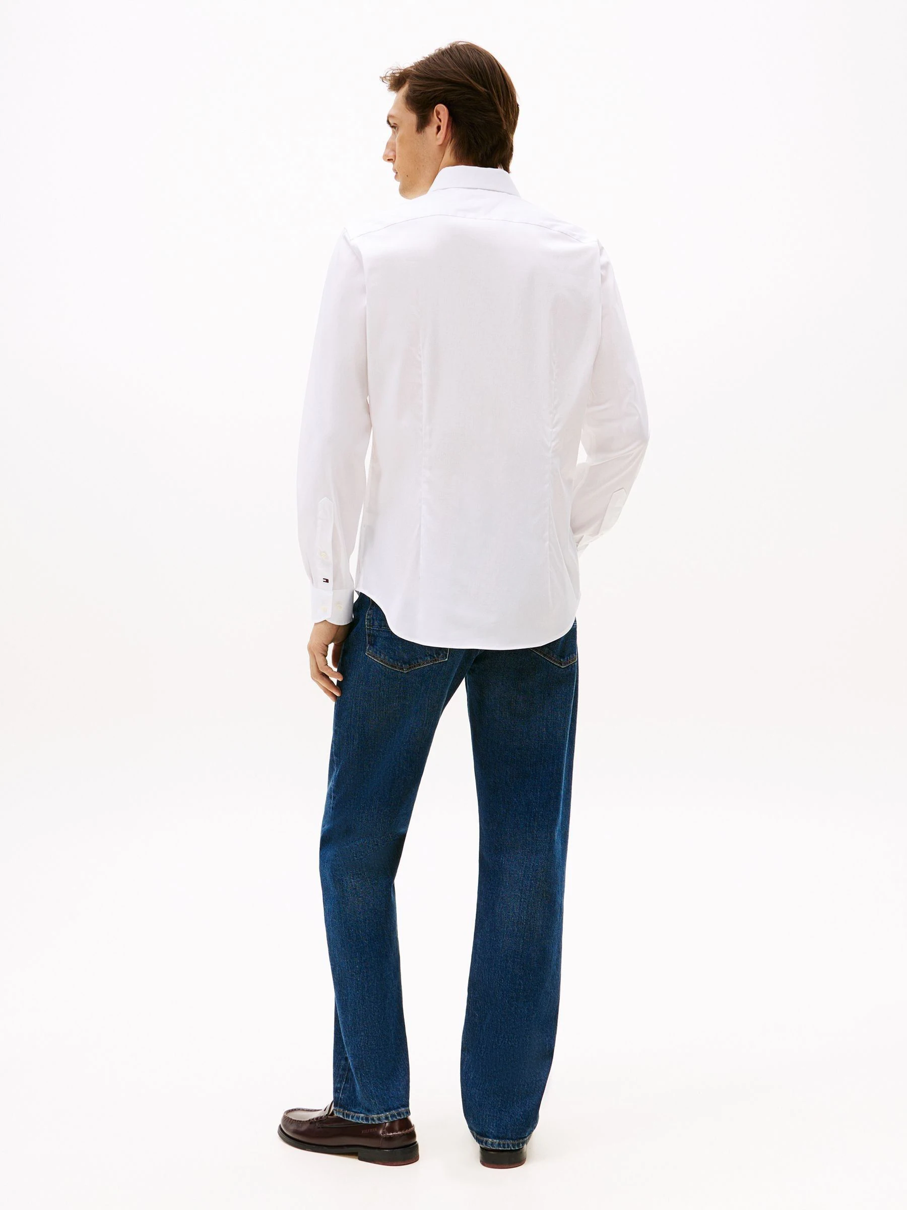 Wit - Tommy Hilfiger Smart Casual Flex Slim Fit Shirt