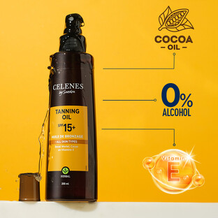 Celenes by Sweden Herbal Tanning Olie All Skin Type SPF15 200ML