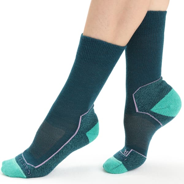 Chaussette randonnée ICEBREAKER W HIKE+ LIGHT CREW GREEN GLORY/FRESH