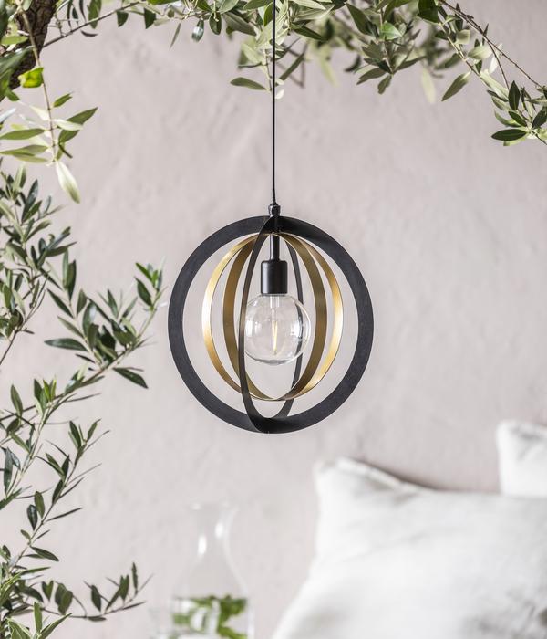 Dehner Solar-Hängelampe Enna, ca. Ø23/H73 cm