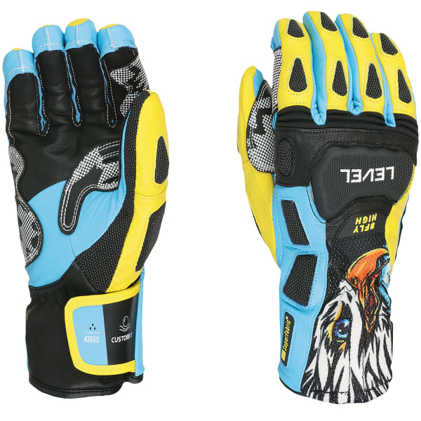 Gant de ski LEVEL SQ CF GLOVE JAUNE-BLEU