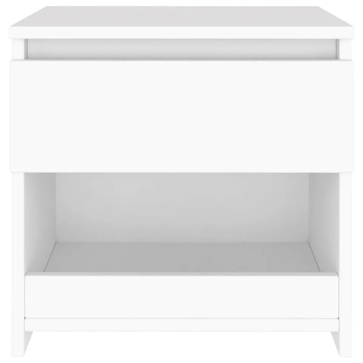 VIDAXL Table de Chevet Blanc
