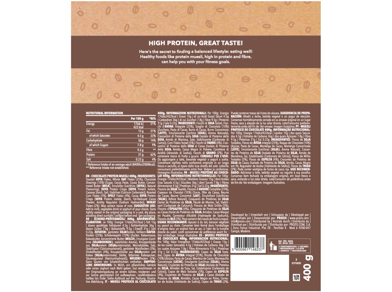 PROTEIN MUESLI PROZIS CHOCOLATE 400G