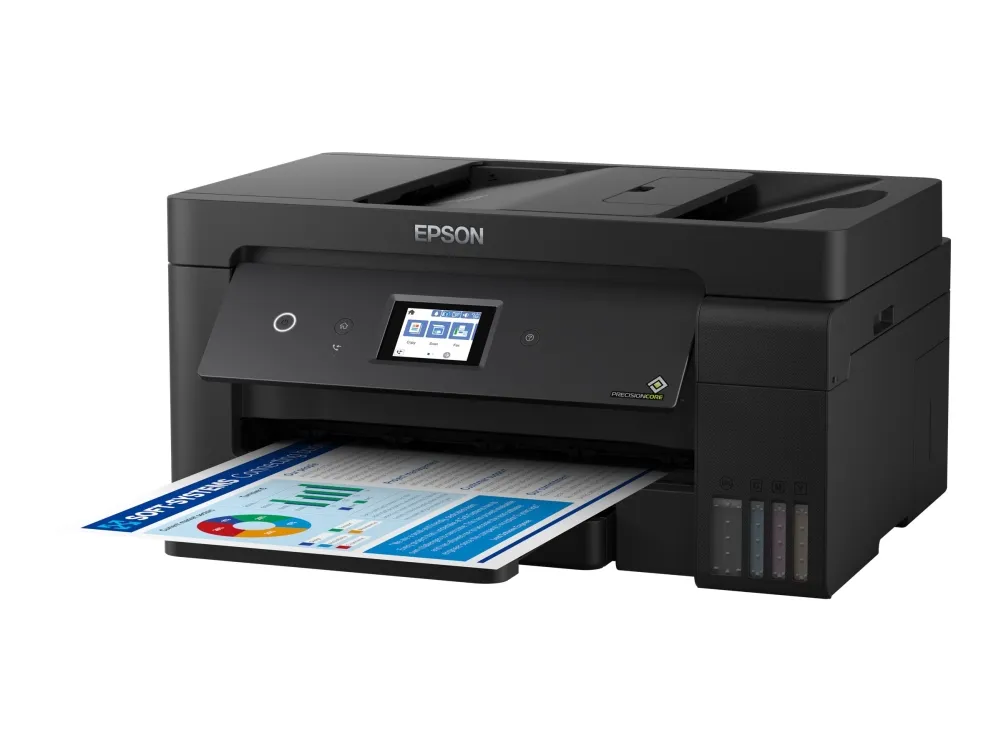 Epson EcoTank ET-15000 - Multifunktionsprinter - farve - blækprinter - A3/Ledger (297 x 432 mm) (original) - A3/Ledger (medie) - op til 11.5 spm (kopiering) - op til 17 spm (udskriver) - 270 ark - 33.6 Kbps - USB 2.0, LAN, Wi-Fi
