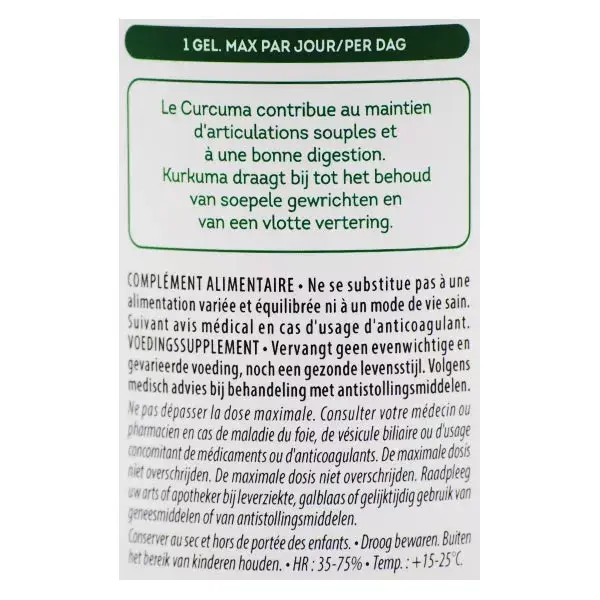 Be-Life Cúrcuma Magnum 3200 + Piperina Orgânica 90 cápsulas