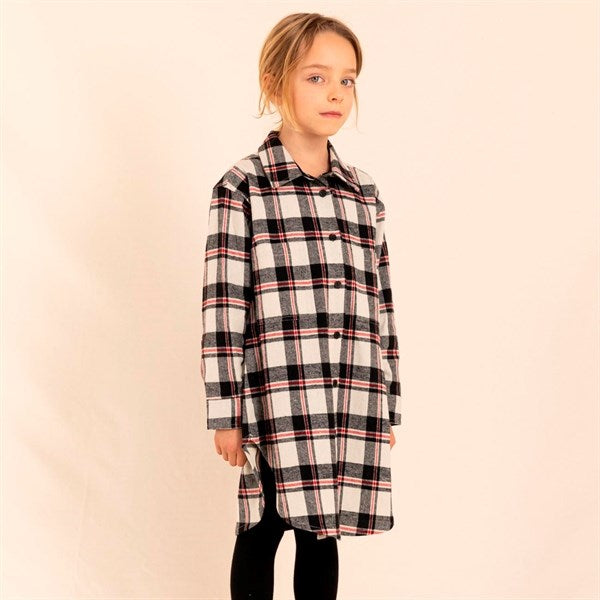 Køb Finger In The Nose Chloe Off White Checkers Shirt Dress