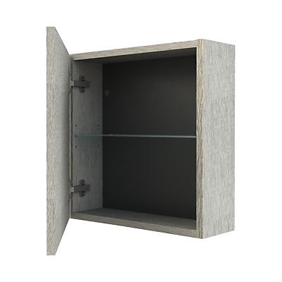 Cube mural de salle de bains aspect chêne clair Calao 50 cm