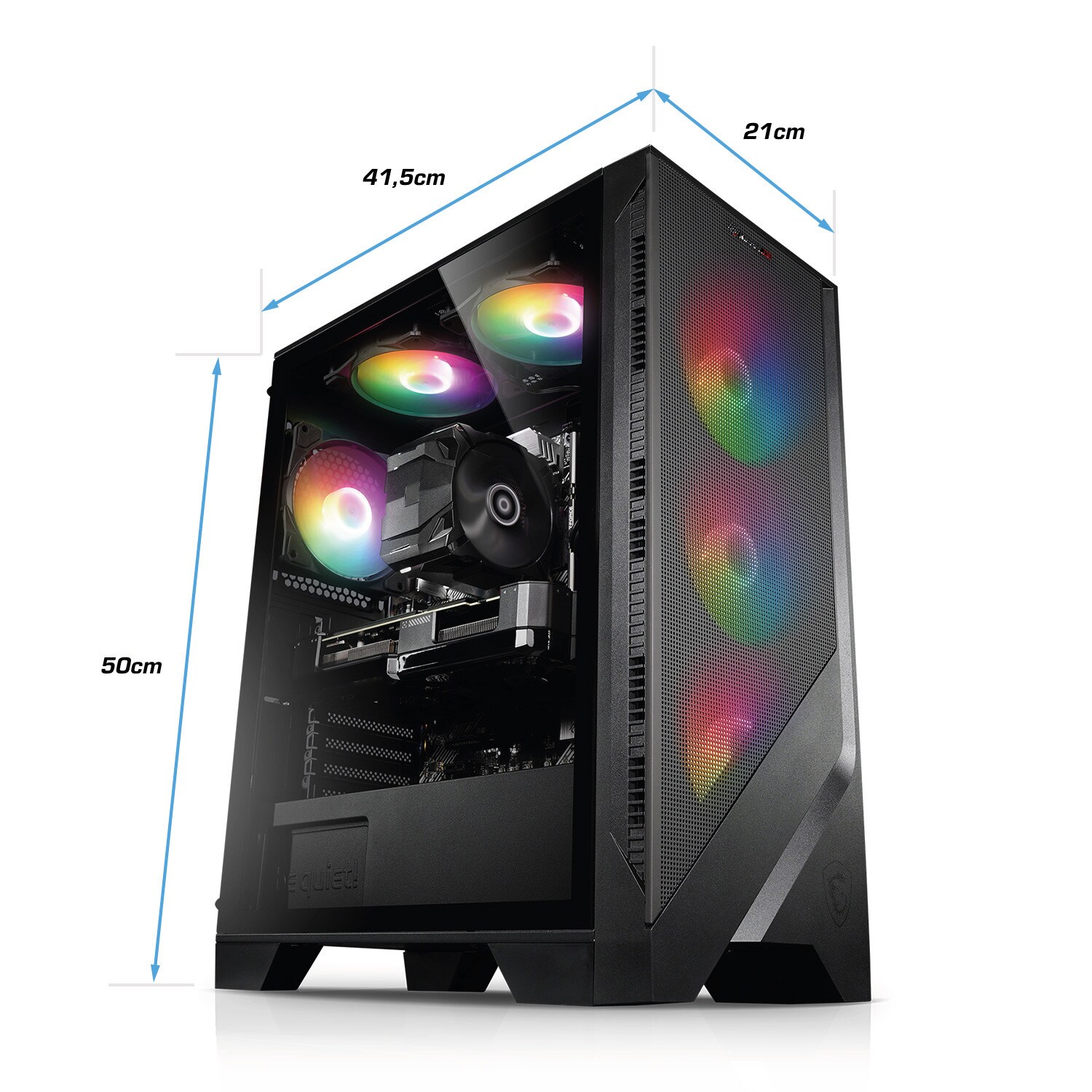 PC Set Gaming mit 27 Zoll TFT Thunder Intel Core i5-12400F, 16GB DDR4, NVIDIA RTX 3050 8 GB, 1TB SSD, Windows 11