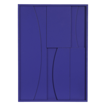 Muurdecoratie donker blauw FSC 100% - l50xb70xh2,5cm