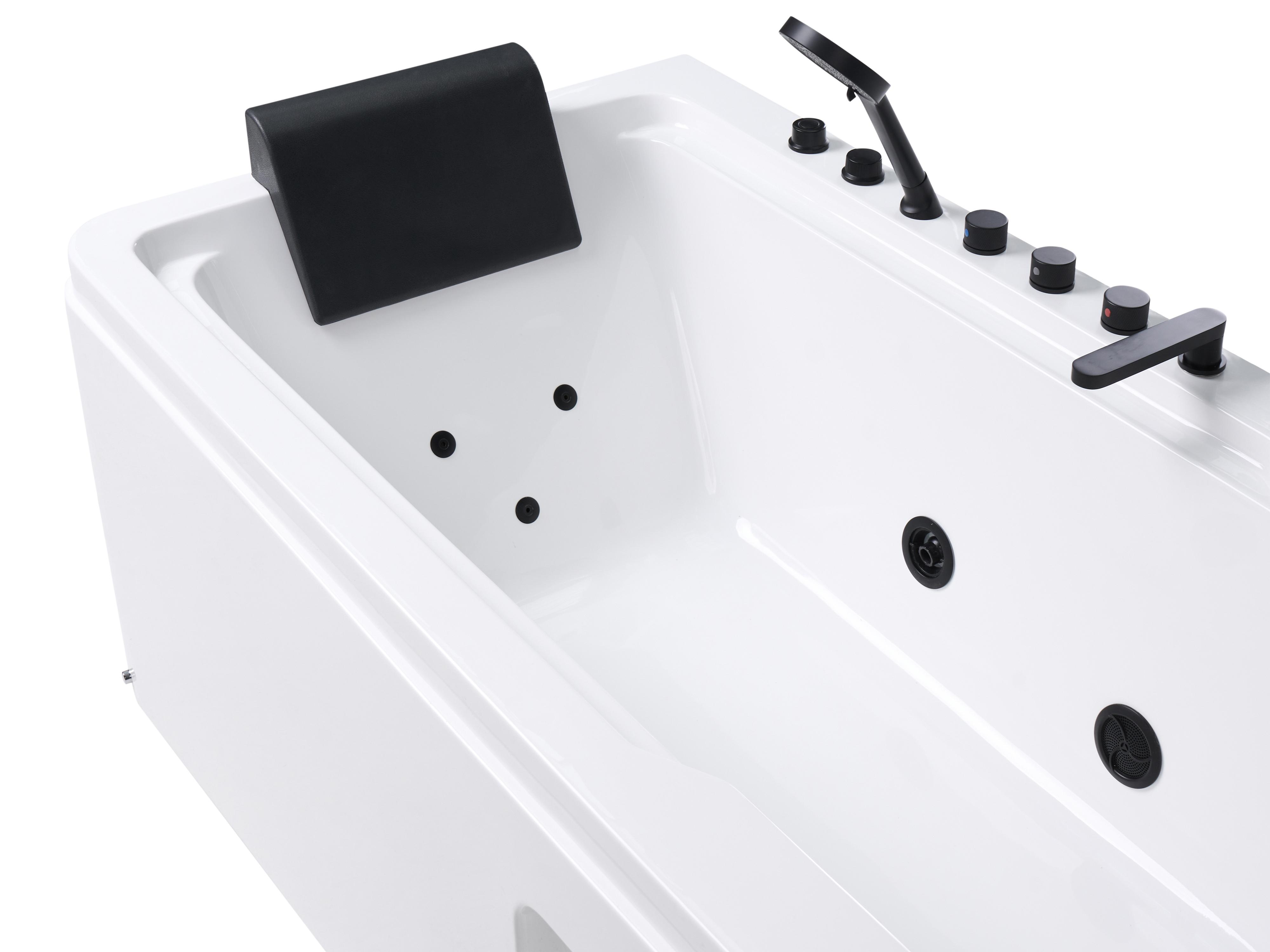 Hoek bubbelbad CAMALU 180 x 86 cm Wit
