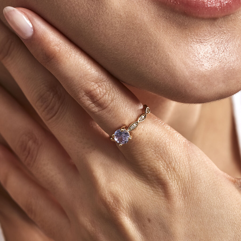 Bague Kurt Plaqué Or Jaune Oxyde De Zirconium