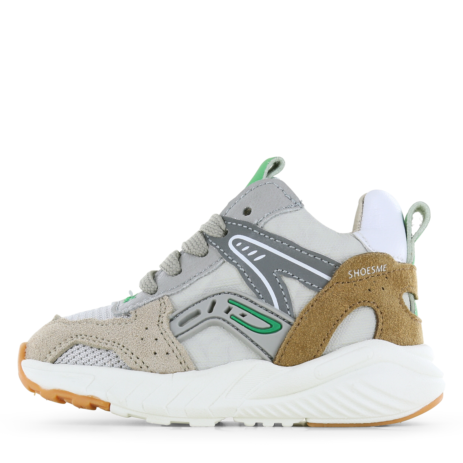 Shoesme grijs sneakertje Microfiber leer, Suède | Jongens schoenen