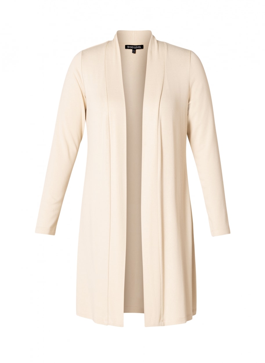 Base Level Curvy Longstrickjacke »Ayla Long«, Figurumspielende, weiche Strickqualität