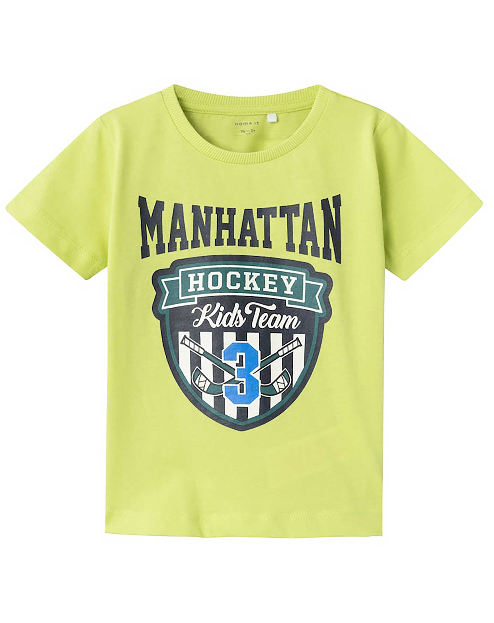 T-Shirt NMMBERTE HOCKEY in wild lime