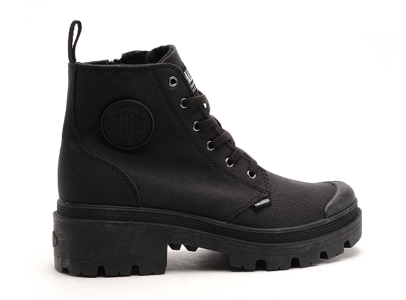 Palladium boots bottine plates femme pallabase twill noir