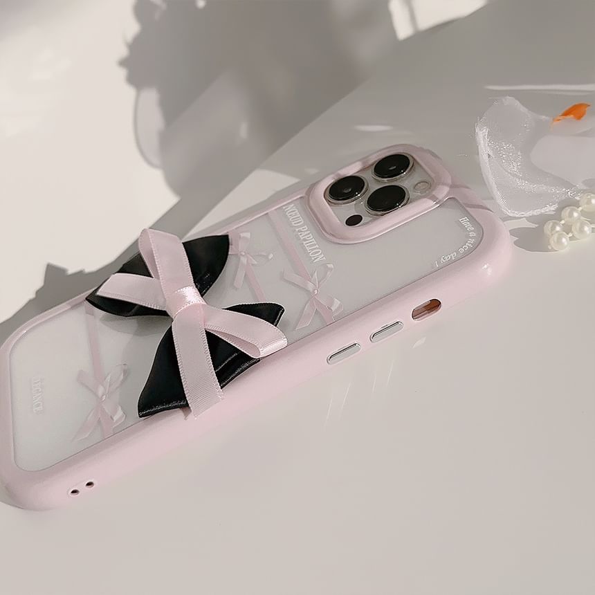 kloudkase - Bow Phone Case - iPhone 15 Pro Max / 15 Pro / 15 Plus / 15 / 14 Pro Max / 14 Pro / 14 Plus / 14 / 13 Pro Max / 13 Pro / 13 / 12 Pro Max / 12 / 12 Pro / 11 Pro Max / 11 / XS Max / XR / X / XS