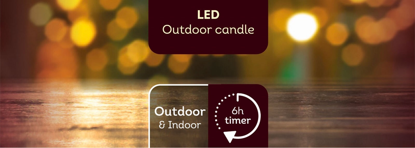 LED Kerze 17 cm braun