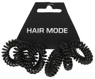 Hair Mode Haarelastiek Kabel Klein Zwart 6ST