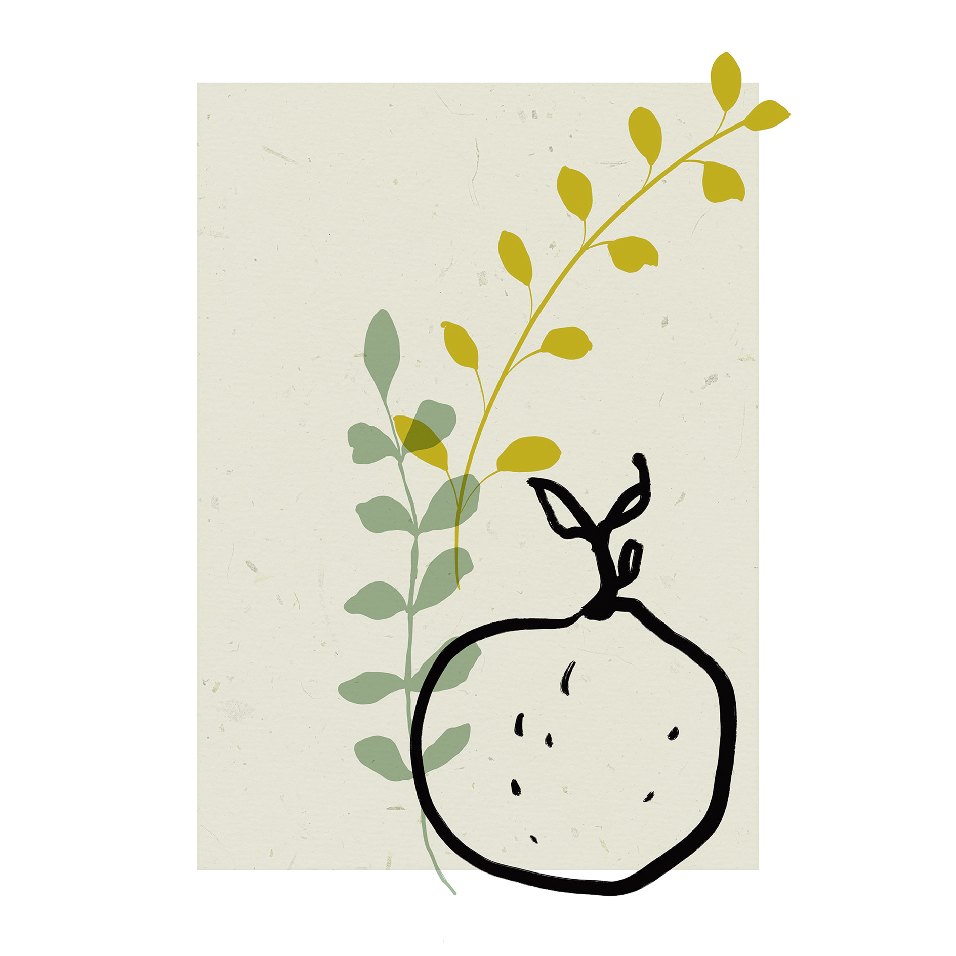 Wandbild FRUIT DU PARADIS - beige - 50x70 cm