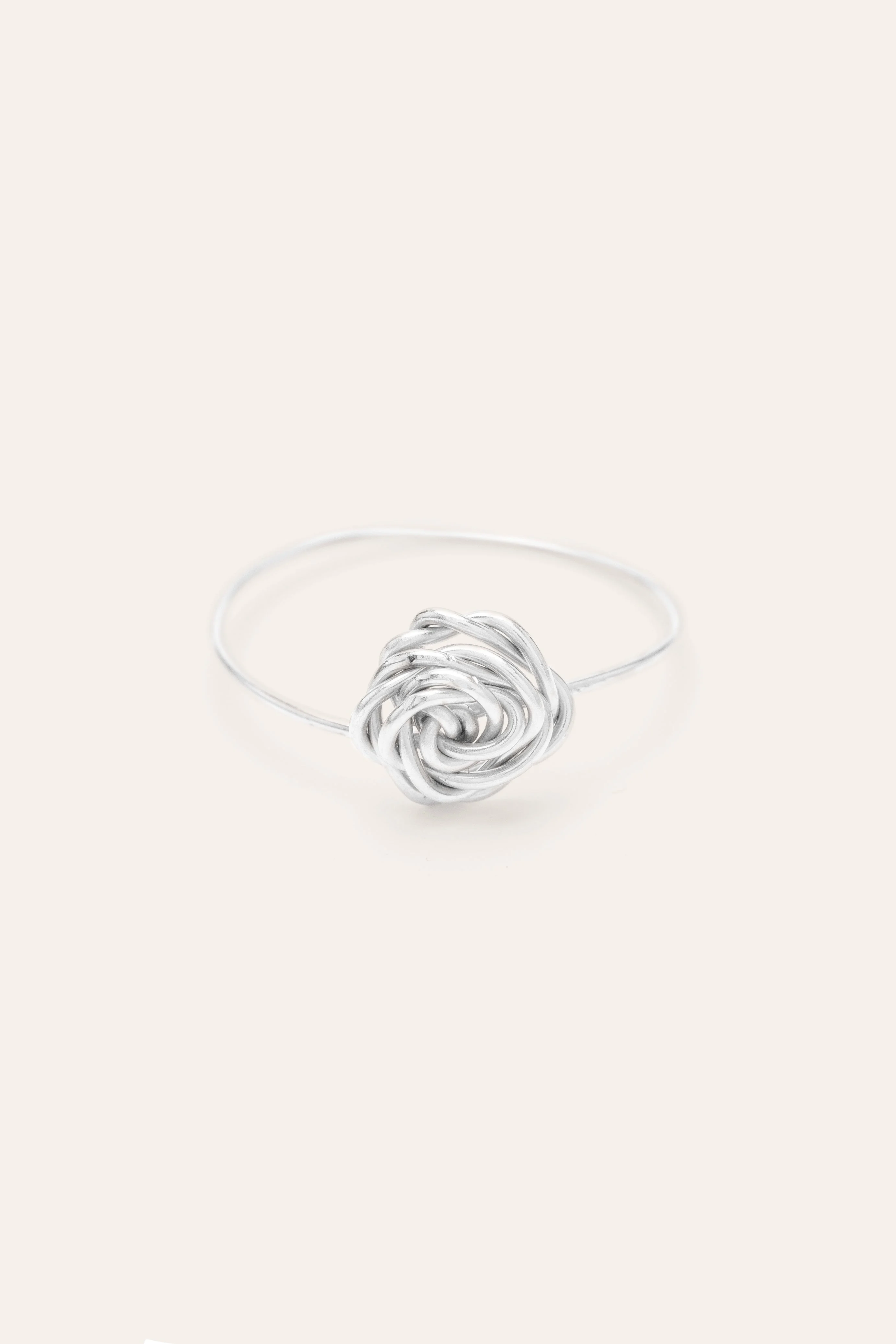 BAGUE FLEUR TORSADÉE ARGENT - Bague rosa argent | Argent