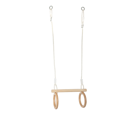 small foot Trapez mit Turnringen aus Holz