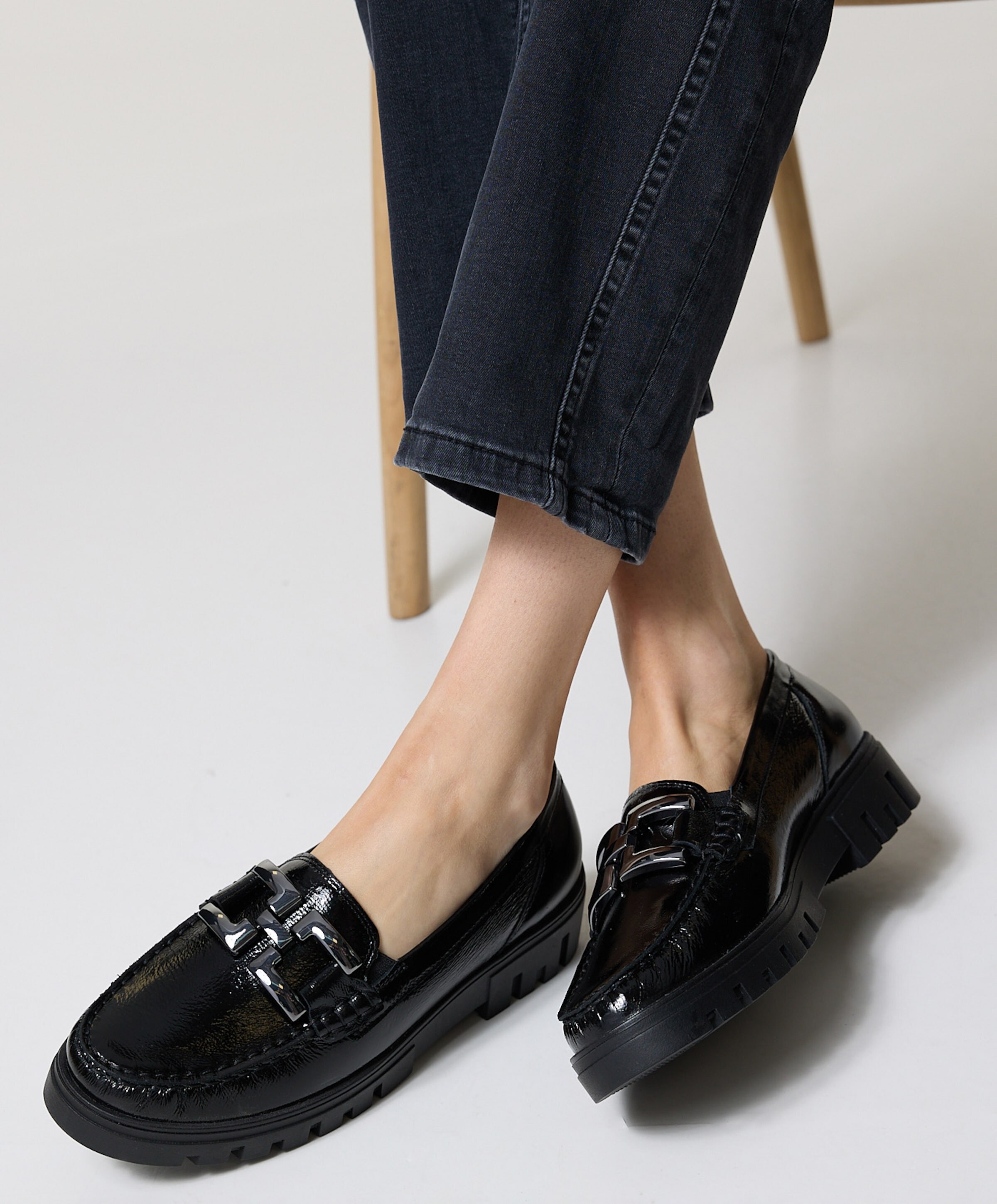 Waldlaufer Dames loafers Serena zwart
