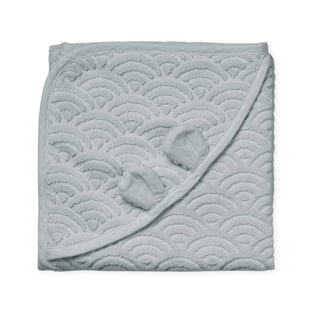 Håndklæde med hætte og ører, Baby - GOTS Classic Grey