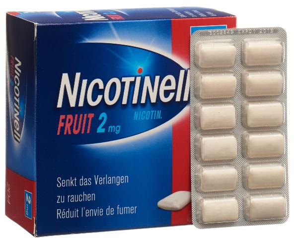 NICOTINELL Gum Kaupast 2 mg fruit Blist 204 Stk